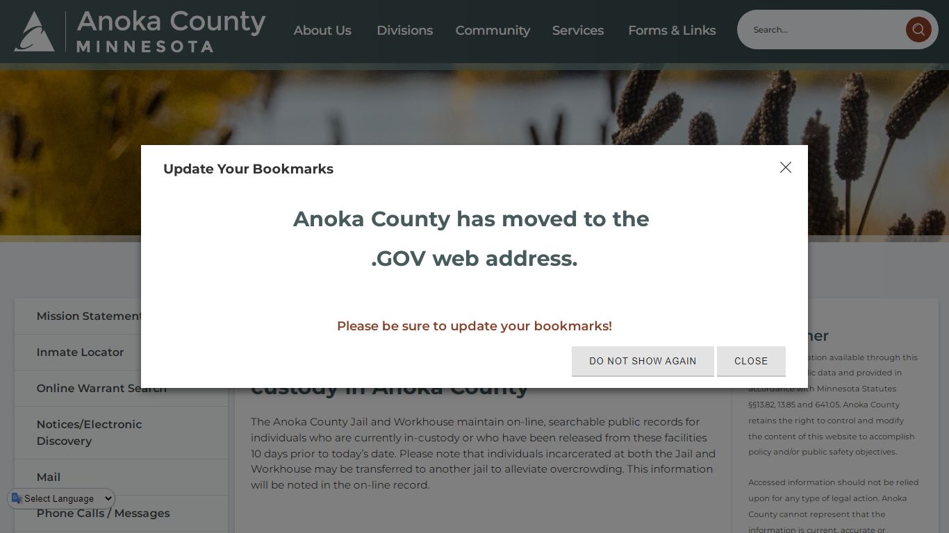 Inmate Locator - Search for a person in custody in Anoka ...